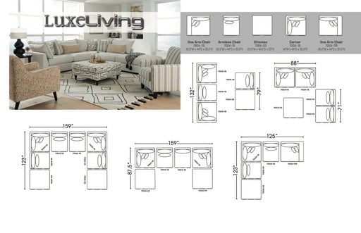 Southern Home Furnishings - Lonestar Sectional in Grey - 7902-21L 16KP 21R Lonestar Storm - GreatFurnitureDeal