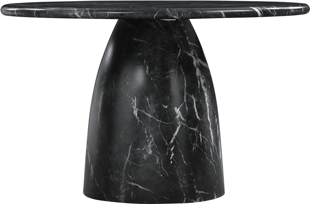 Meridian Furniture - Cosenza 48.5" Black Marble Finish Concrete Indoor / Outdoor Dining Table - 701Black-T - GreatFurnitureDeal