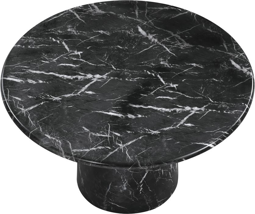 Meridian Furniture - Cosenza 48.5" Black Marble Finish Concrete Indoor / Outdoor Dining Table - 701Black-T - GreatFurnitureDeal