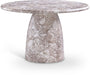 Meridian Furniture - Cosenza 48.5" Brown Marble Finish Concrete Indoor / Outdoor Dining Table - 701Brown-T - GreatFurnitureDeal