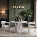 Meridian Furniture - Cosenza 48.5" Brown Marble Finish Concrete Indoor / Outdoor Dining Table - 701Brown-T - GreatFurnitureDeal