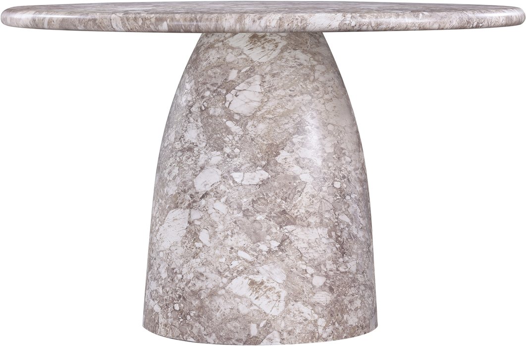 Meridian Furniture - Cosenza 48.5" Brown Marble Finish Concrete Indoor / Outdoor Dining Table - 701Brown-T - GreatFurnitureDeal