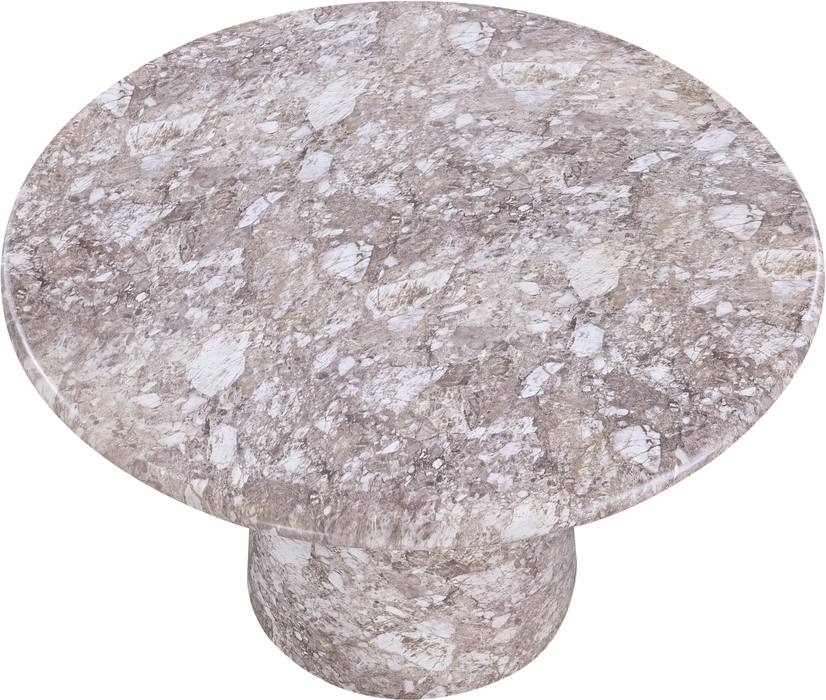 Meridian Furniture - Cosenza 48.5" Brown Marble Finish Concrete Indoor / Outdoor Dining Table - 701Brown-T - GreatFurnitureDeal