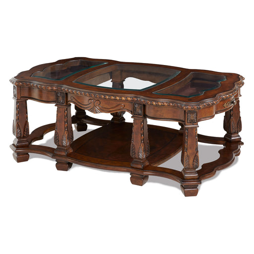 AICO Furniture - Windsor Court 3 Piece Occasional Table Set in Vintage Fruitwood - 70201-201-54 - GreatFurnitureDeal