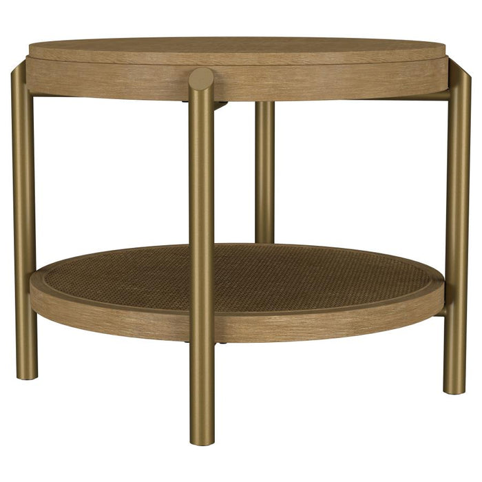 Coaster Furniture - Arini 3-Piece Round Coffee and End Table Set in Sand Wash - 706188-S3 - GreatFurnitureDeal