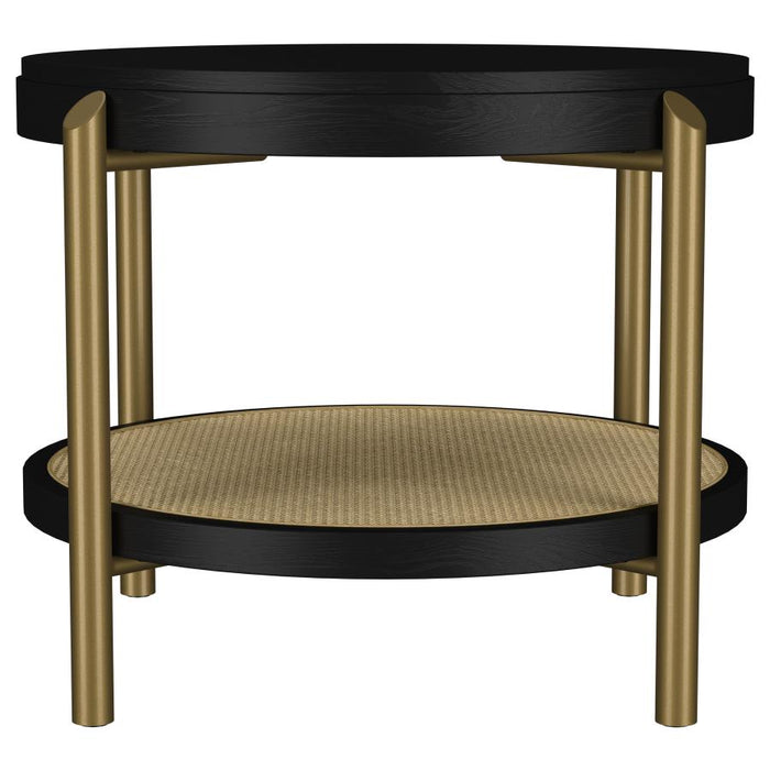 Coaster Furniture - Arini 3-Piece Round Coffee and End Table Set in Black - 706198-S3 - GreatFurnitureDeal