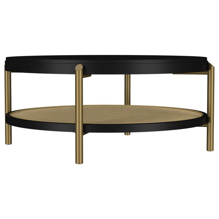 Coaster Furniture - Arini 3-Piece Round Coffee and End Table Set in Black - 706198-S3 - GreatFurnitureDeal