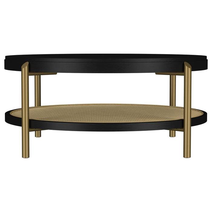 Coaster Furniture - Arini 3-Piece Round Coffee and End Table Set in Black - 706198-S3 - GreatFurnitureDeal