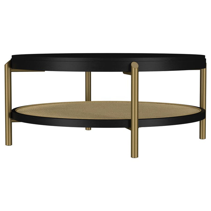 Coaster Furniture - Arini 3-Piece Round Coffee and End Table Set in Black - 706198-S3 - GreatFurnitureDeal