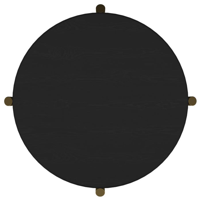 Coaster Furniture - Arini 3-Piece Round Coffee and End Table Set in Black - 706198-S3 - GreatFurnitureDeal