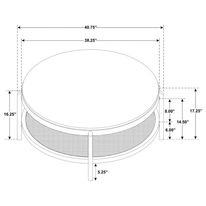 Coaster Furniture - Arini 3-Piece Round Coffee and End Table Set in Black - 706198-S3 - GreatFurnitureDeal
