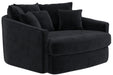 Jackson Furniture - Matty Round Accent Cuddle Chaise in Ebony - 71009-EBONY - GreatFurnitureDeal