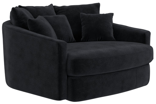 Jackson Furniture - Matty Round Accent Cuddle Chaise in Ebony - 71009-EBONY - GreatFurnitureDeal