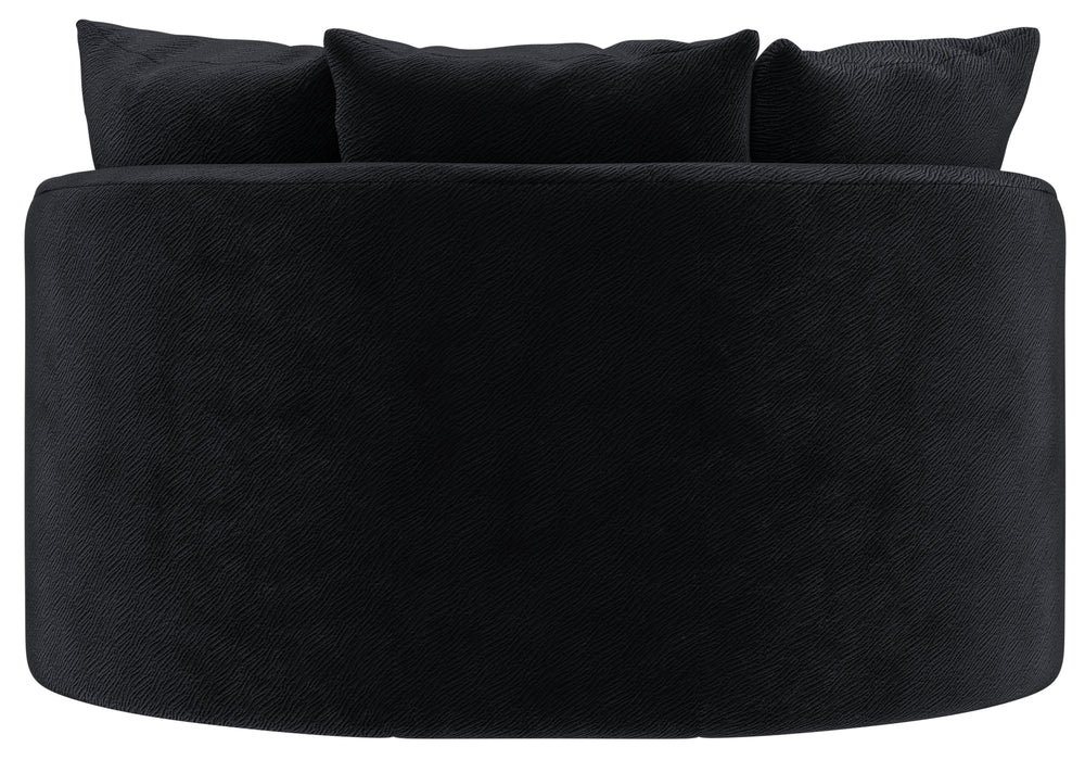 Jackson Furniture - Matty Round Accent Cuddle Chaise in Ebony - 71009-EBONY - GreatFurnitureDeal