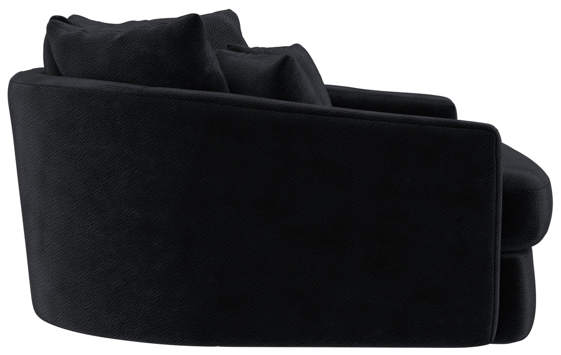 Jackson Furniture - Matty Round Accent Cuddle Chaise in Ebony - 71009-EBONY - GreatFurnitureDeal