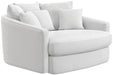 Jackson Furniture - Matty Round Accent Cuddle Chaise in White - 71009-WHITE - GreatFurnitureDeal
