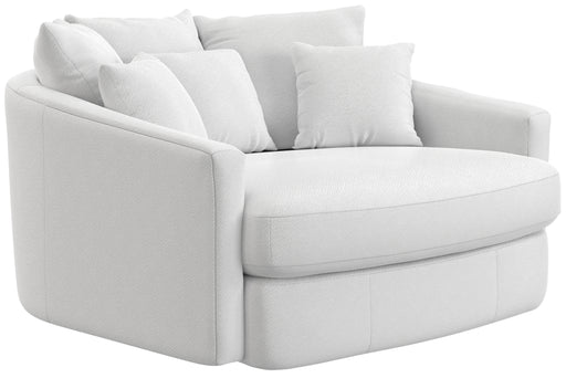 Jackson Furniture - Matty Round Accent Cuddle Chaise in White - 71009-WHITE - GreatFurnitureDeal