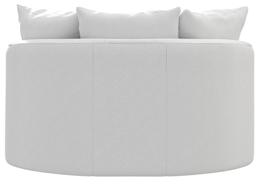 Jackson Furniture - Matty Round Accent Cuddle Chaise in White - 71009-WHITE - GreatFurnitureDeal