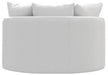 Jackson Furniture - Matty Round Accent Cuddle Chaise in White - 71009-WHITE - GreatFurnitureDeal