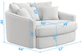 Jackson Furniture - Matty Round Accent Cuddle Chaise in White - 71009-WHITE - GreatFurnitureDeal