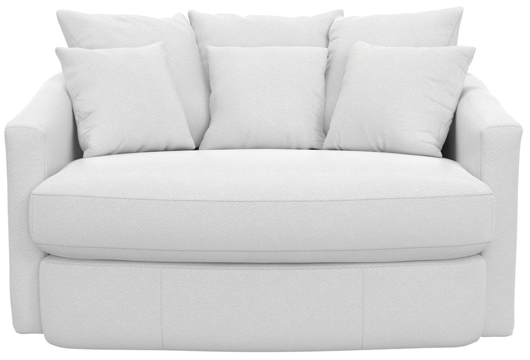 Jackson Furniture - Matty Round Accent Cuddle Chaise in White - 71009-WHITE - GreatFurnitureDeal