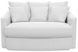 Jackson Furniture - Matty Round Accent Cuddle Chaise in White - 71009-WHITE - GreatFurnitureDeal