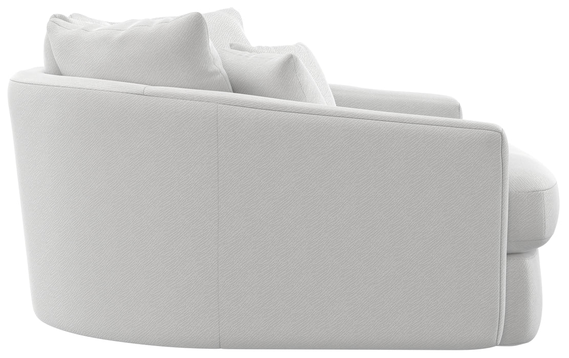Jackson Furniture - Matty Round Accent Cuddle Chaise in White - 71009-WHITE - GreatFurnitureDeal