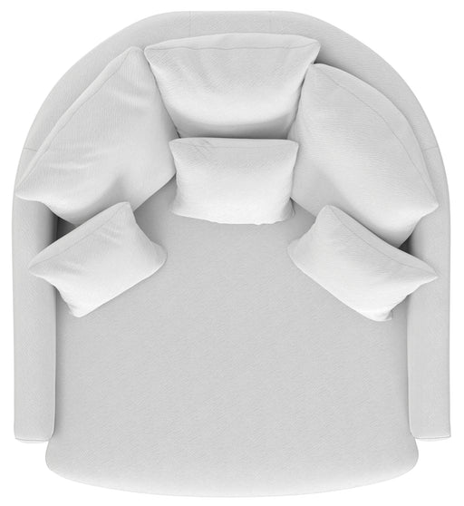 Jackson Furniture - Matty Round Accent Cuddle Chaise in White - 71009-WHITE - GreatFurnitureDeal