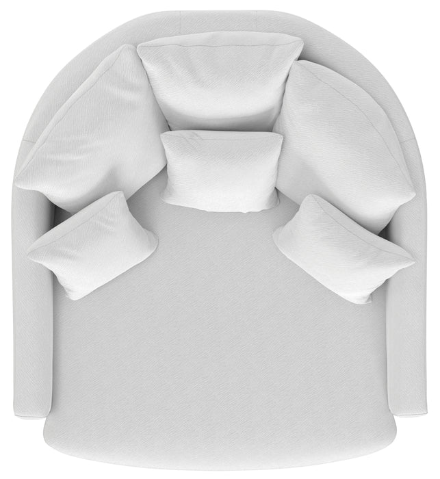Jackson Furniture - Matty Round Accent Cuddle Chaise in White - 71009-WHITE - GreatFurnitureDeal
