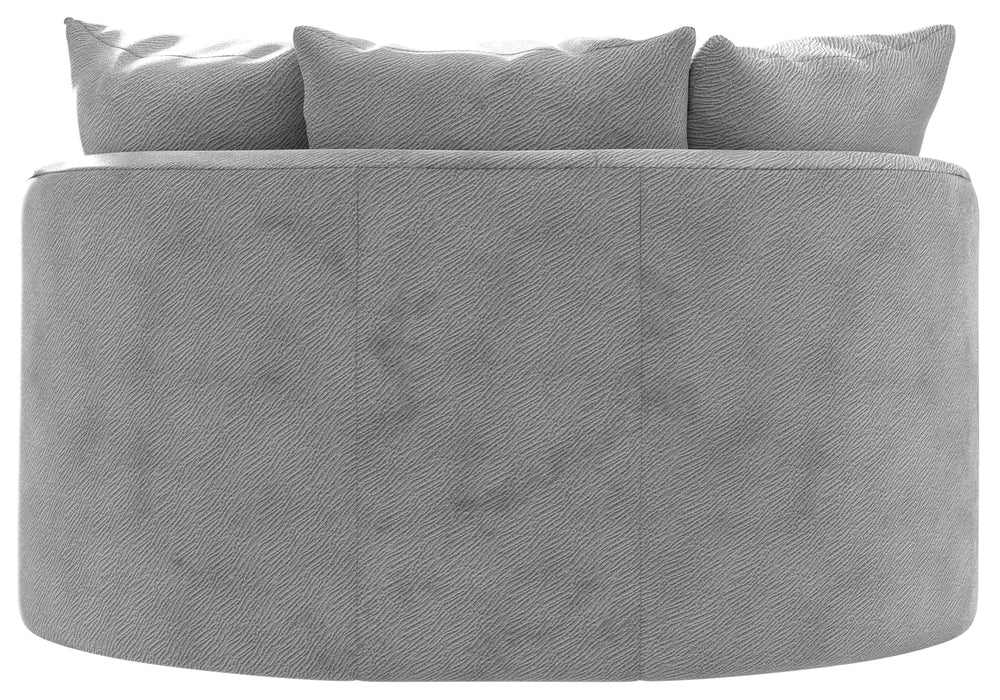 Jackson Furniture - Matty Round Accent Cuddle Chaise in Pewter - 71009-PEWTER - GreatFurnitureDeal