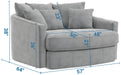 Jackson Furniture - Matty Round Accent Cuddle Chaise in Pewter - 71009-PEWTER - GreatFurnitureDeal