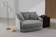 Jackson Furniture - Matty Round Accent Cuddle Chaise in Pewter - 71009-PEWTER - GreatFurnitureDeal