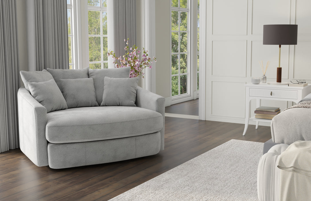 Jackson Furniture - Matty Round Accent Cuddle Chaise in Pewter - 71009-PEWTER - GreatFurnitureDeal