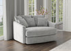 Jackson Furniture - Matty Round Accent Cuddle Chaise in Pewter - 71009-PEWTER - GreatFurnitureDeal