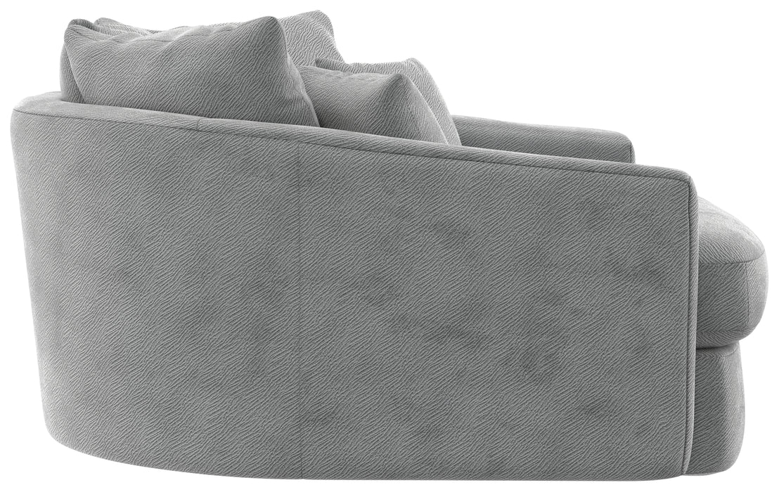 Jackson Furniture - Matty Round Accent Cuddle Chaise in Pewter - 71009-PEWTER - GreatFurnitureDeal