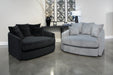 Jackson Furniture - Matty Round Accent Cuddle Chaise in Pewter - 71009-PEWTER - GreatFurnitureDeal