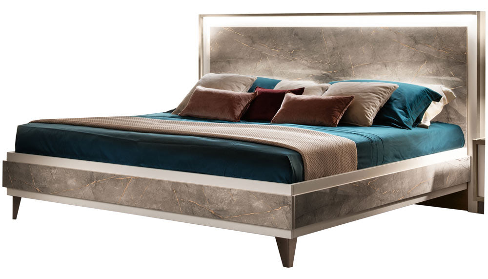 ESF Furniture - ArredoAmbra Queen Size Bed in Bronze - ARREDOAMBRAQS
