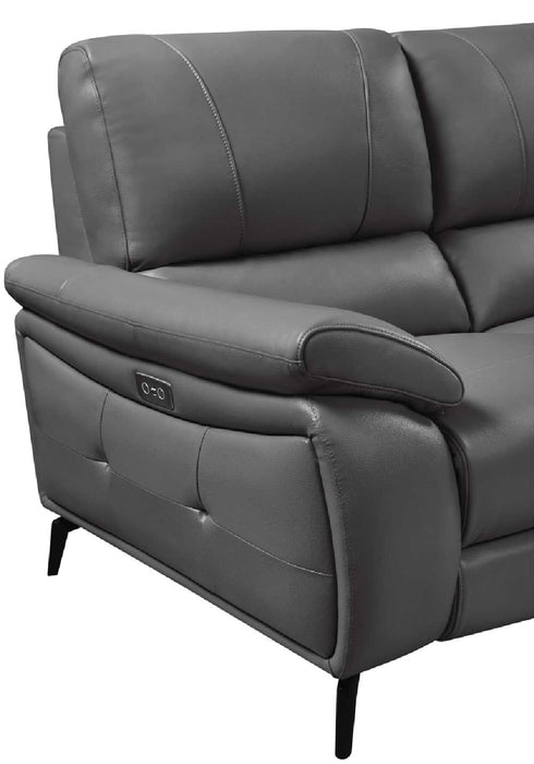 ESF Furniture - 2934 Chair w/ 1 Electric Recliner in Dark Grey - 29341DARKGREY - GreatFurnitureDeal