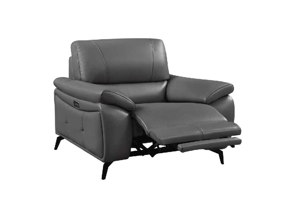 ESF Furniture - 2934 Chair w/ 1 Electric Recliner in Dark Grey - 29341DARKGREY