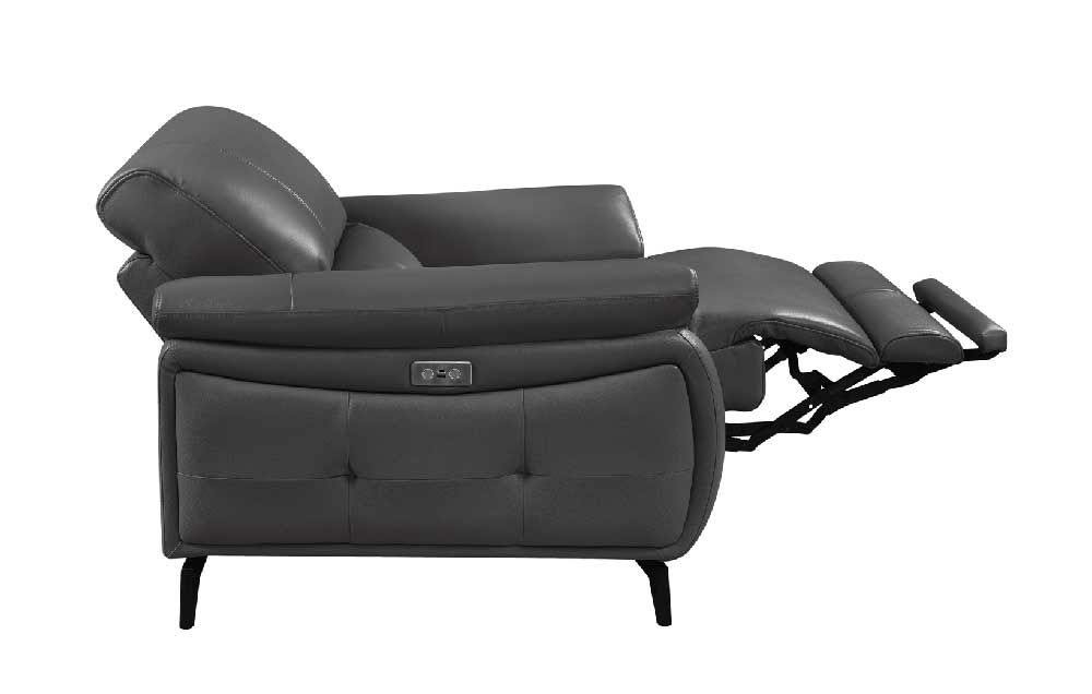 ESF Furniture - 2934 Chair w/ 1 Electric Recliner in Dark Grey - 29341DARKGREY