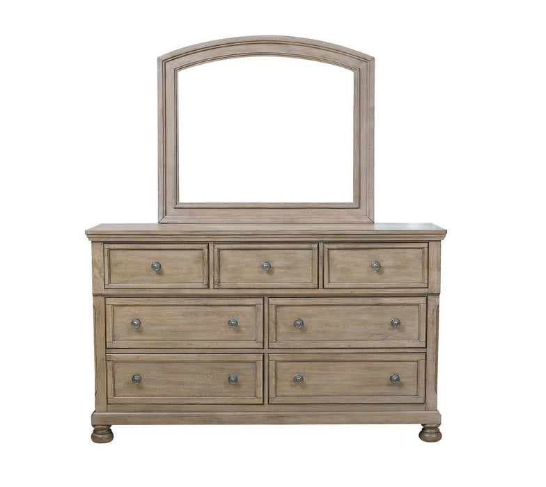 Homelegance - Bethel 4 Piece King Bedroom Set in Wire Brushed Gray - 2259KGY-1EK*4 - GreatFurnitureDeal