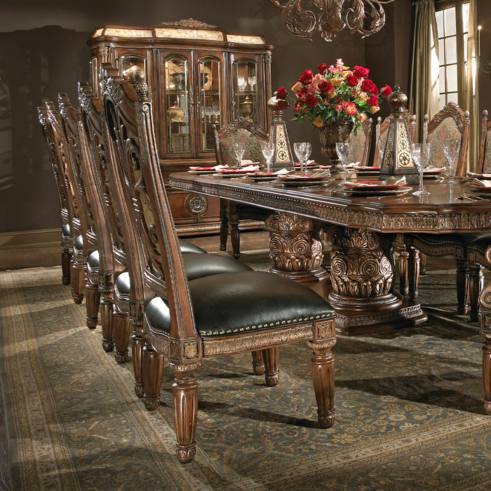 AICO Furniture - Villa Valencia"Side Chair"Classic Chestnut - Set of 2 - 72003-55 - GreatFurnitureDeal