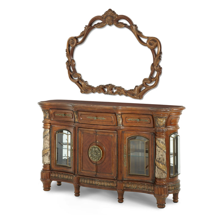 AICO Furniture - Villa Valencia 8 Piece Round Dining Room Set - 72001-55-8SET