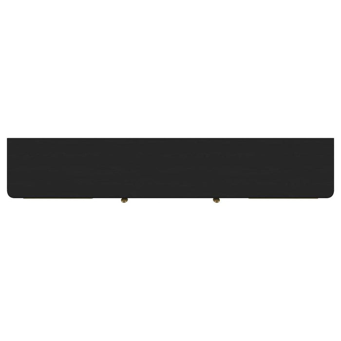 Coaster Furniture - Arini Rattan Cane 2-door TV Stand Media Console in Black - 720263 - GreatFurnitureDeal