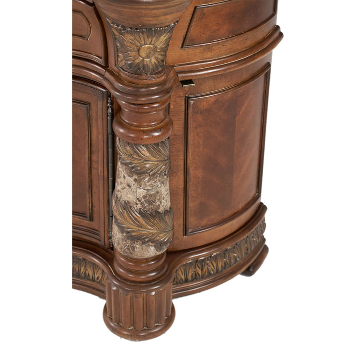 AICO Furniture - Villa Valencia 3 Piece King Poster Bedroom Set in Chestnut - 72000EKP-55-3SET - GreatFurnitureDeal