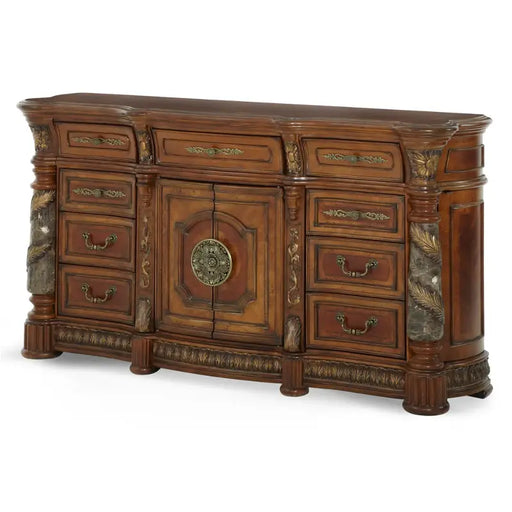 AICO Furniture - Villa Valencia Dresser and Mirror - 72050-60-55 - GreatFurnitureDeal
