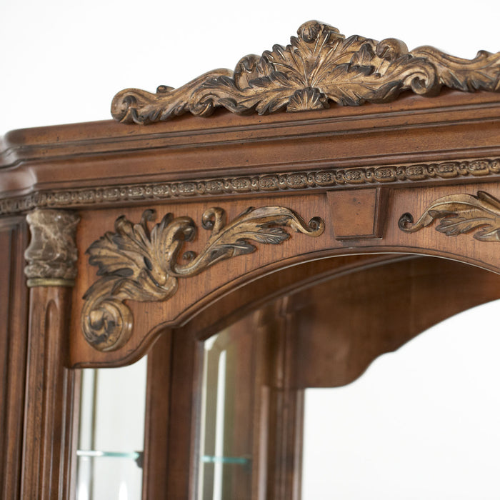 AICO Furniture - Villa Valencia Dresser with Mirror in Classic Chestnut - 72050SA-60-55 - GreatFurnitureDeal