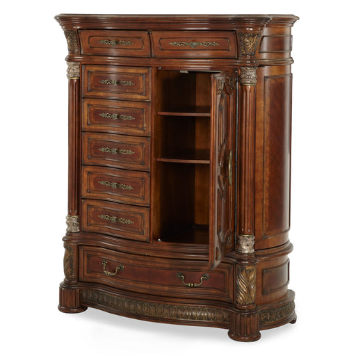 AICO Furniture - Villa Valencia Gentleman's Chest in Classic Chestnut - 72070SA-55 - GreatFurnitureDeal