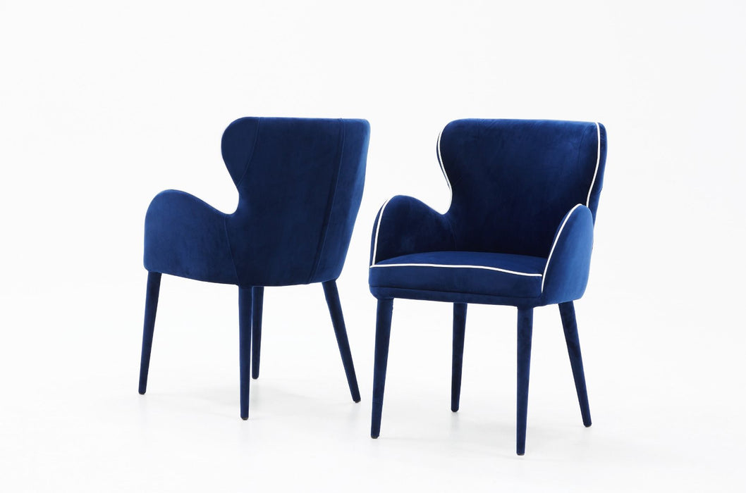 VIG Furniture - Modrest Tigard Mid-Century Blue Fabric Dining Chair - VGEU-MC-8883CH-A-BLU - GreatFurnitureDeal