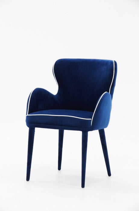 VIG Furniture - Modrest Tigard Mid-Century Blue Fabric Dining Chair - VGEU-MC-8883CH-A-BLU - GreatFurnitureDeal